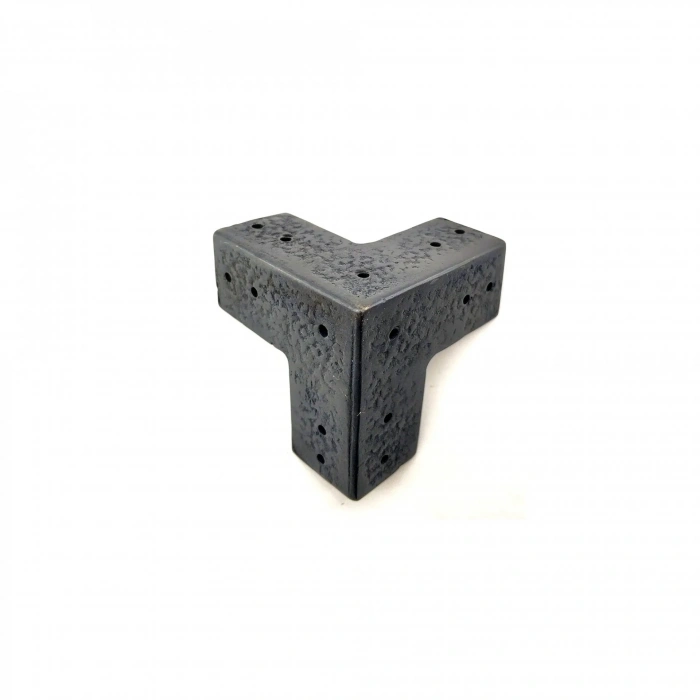 Antika Tarz Dekoratif Pirinç Köşe Gönye - 68x68 Mm, Oksit
