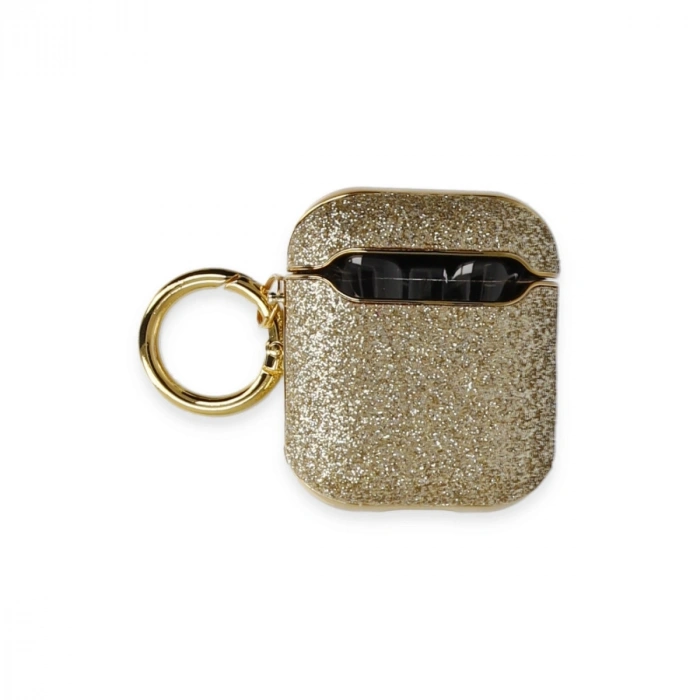 Apple Airpods 2 (2.nesil) Spell Simli Kılıf - Gold