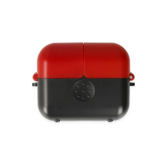 Apple Airpods 3 (3.nesil) Basmalı Kılıf - Siyah-kırmızı