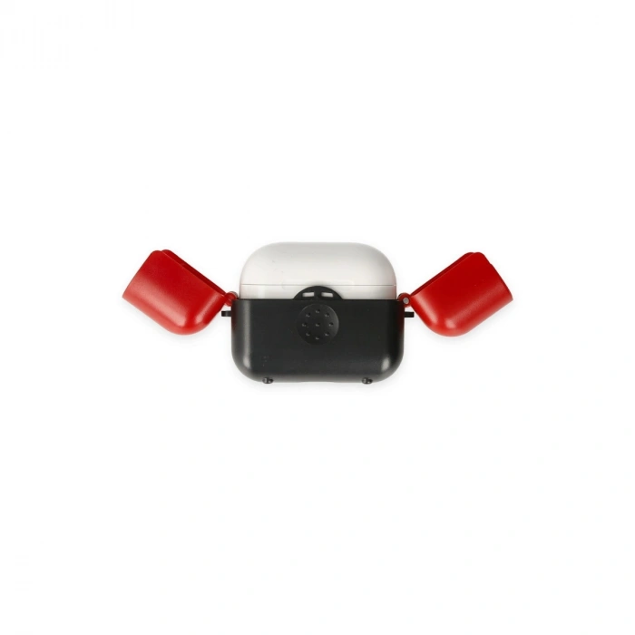 Apple Airpods 3 (3.nesil) Basmalı Kılıf - Siyah-kırmızı