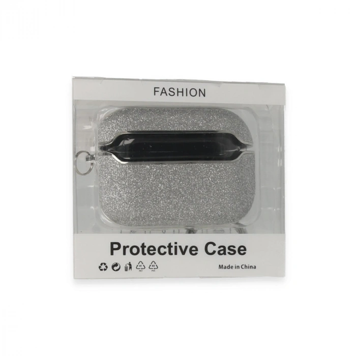 Apple Airpods 3 (3.nesil) Spell Simli Kılıf - Gümüş