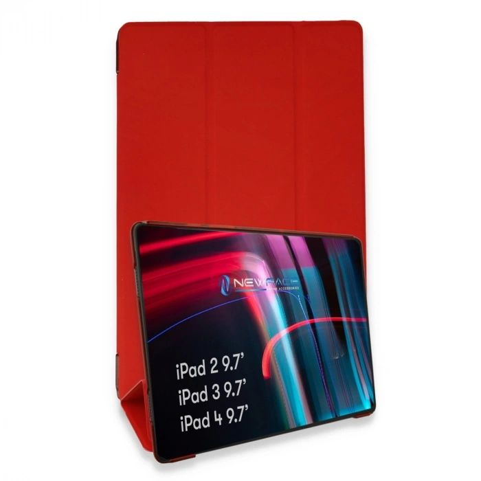 Apple İpad 4 9.7 Kılıf Tablet Smart Kılıf - Kırmızı