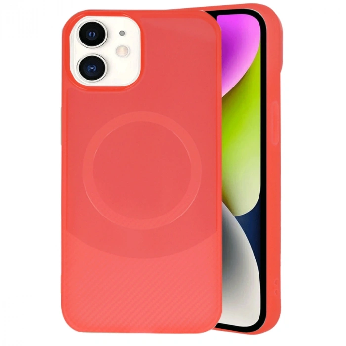 Apple İphone 11 Kılıf Maya Karbon Kapak - Kırmızı