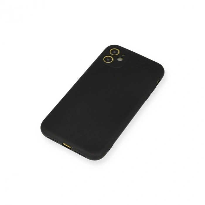 Apple İphone 11 Kılıf Nano İçi Kadife Silikon - Siyah