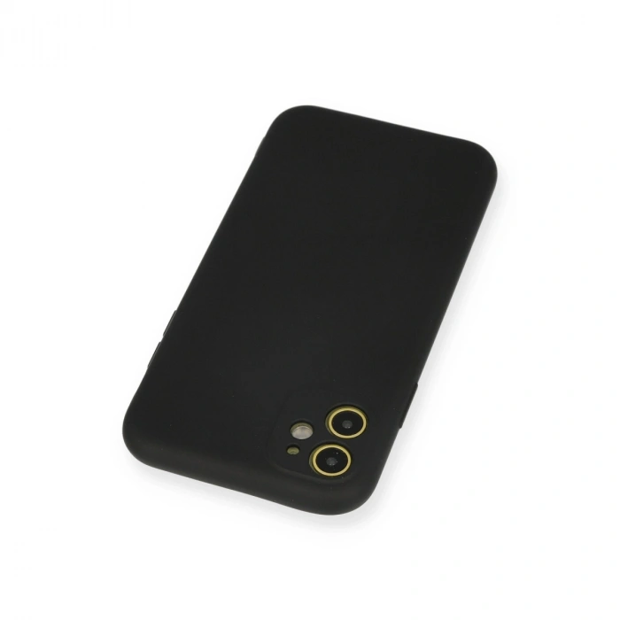 Apple İphone 11 Kılıf Nano İçi Kadife Silikon - Siyah