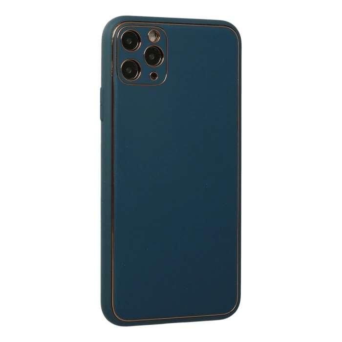 Apple İphone 11 Pro Kılıf Coco Deri Silikon Kapak - Mavi