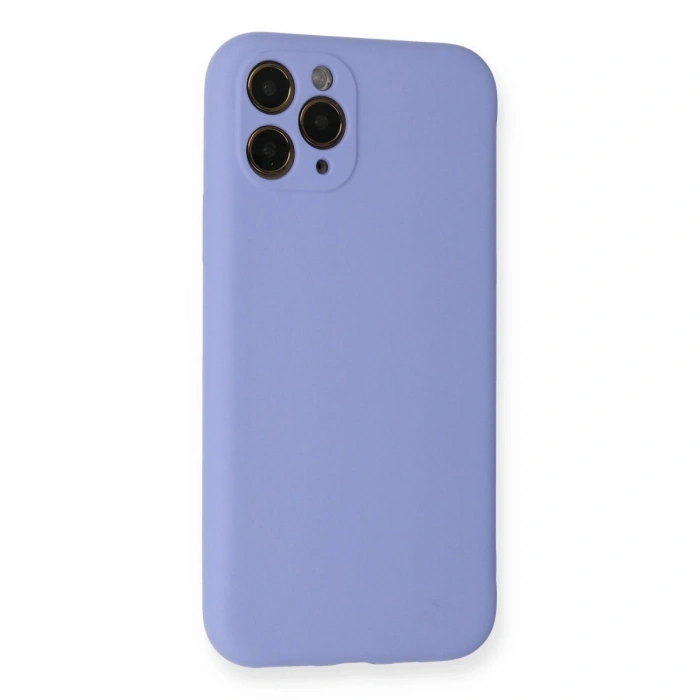 Apple İphone 11 Pro Kılıf Nano İçi Kadife Silikon- Lila