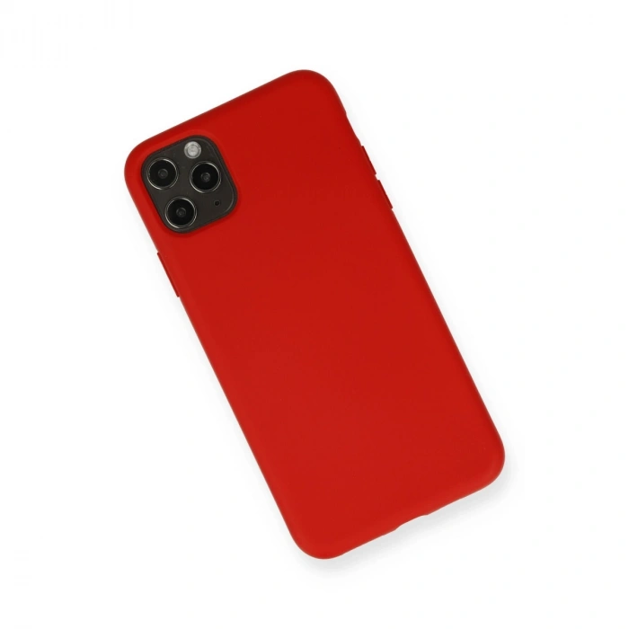 Apple İphone 11 Pro Max Kılıf Nano İçi Kadife Silikon - Kırmızı