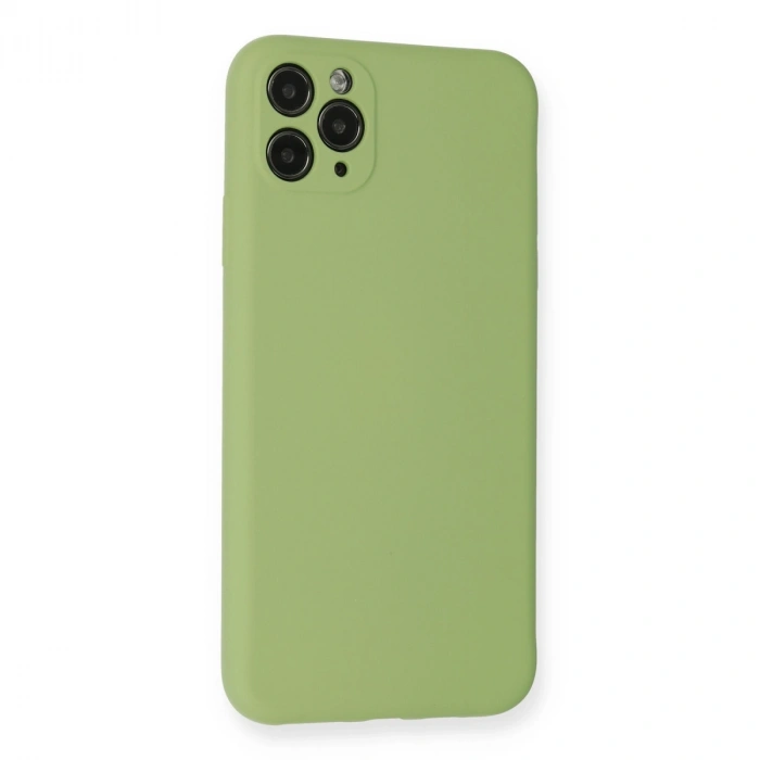 Apple İphone 11 Pro Max Kılıf Nano İçi Kadife Silikon- Yeşil