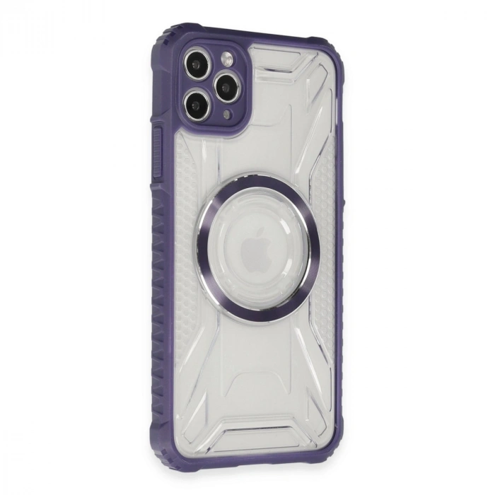 Apple İphone 11 Pro Max Kılıf Prag Magneticsafe Kapak - Derin Mor