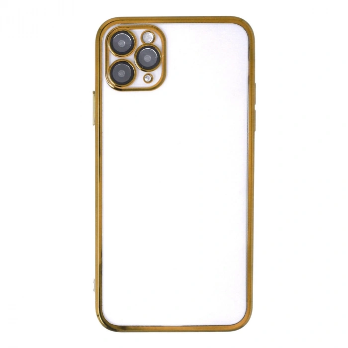 Apple İphone 11 Pro Max Kılıf Razer Lensli Silikon - Gold