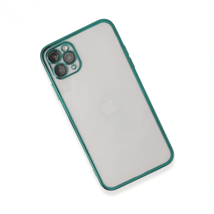 Apple İphone 11 Pro Max Kılıf Razer Lensli Silikon - Yeşil