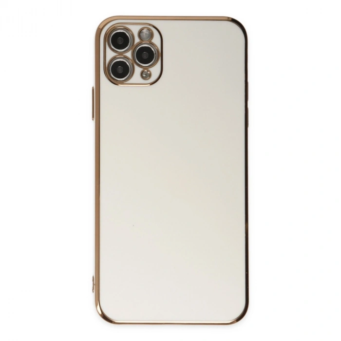 Apple İphone 11 Pro Max Kılıf Volet Silikon - Beyaz