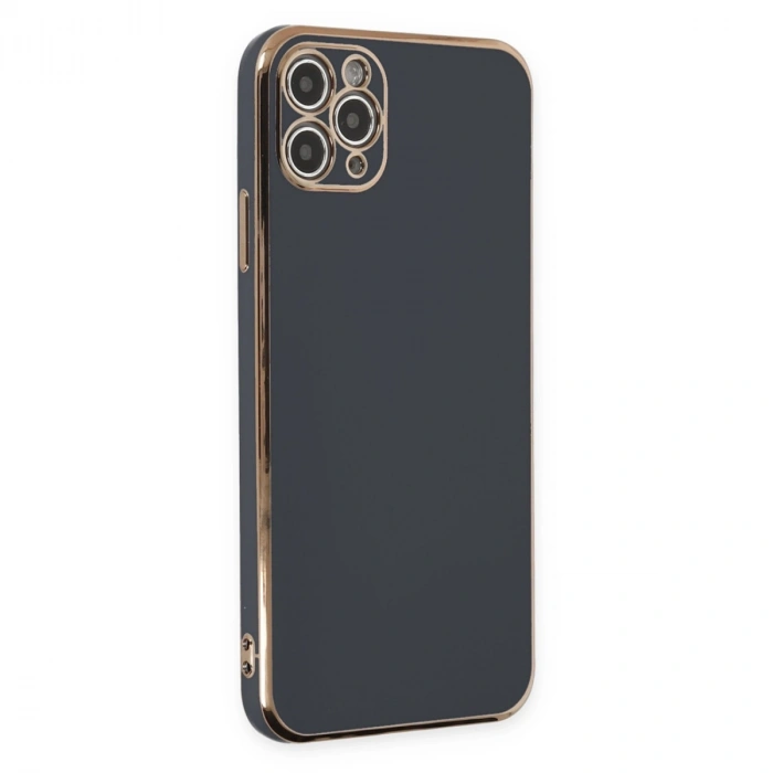 Apple İphone 11 Pro Max Kılıf Volet Silikon - Siyah