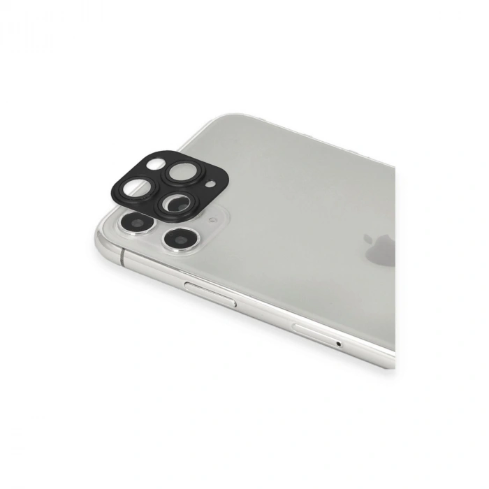 Apple İphone 11 Pro Max Pers Alüminyum Kamera Lens - Siyah