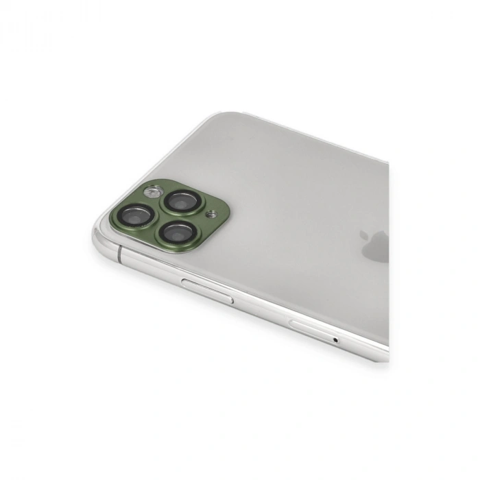 Apple İphone 11 Pro Max Pers Alüminyum Kamera Lens - Yeşil