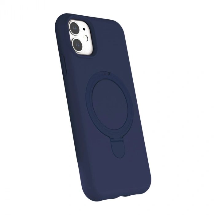 Apple İphone 11 Regal Magsafe Standlı Kapak - Lacivert