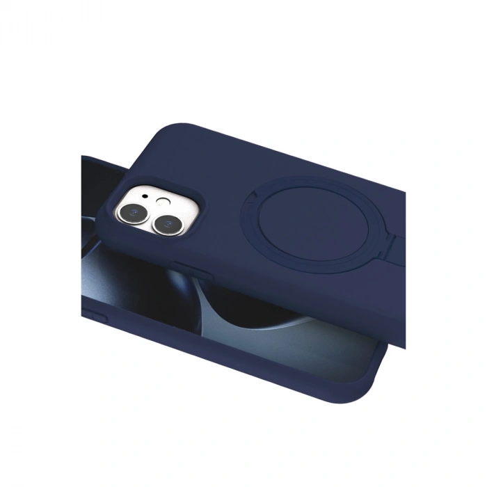 Apple İphone 11 Regal Magsafe Standlı Kapak - Lacivert