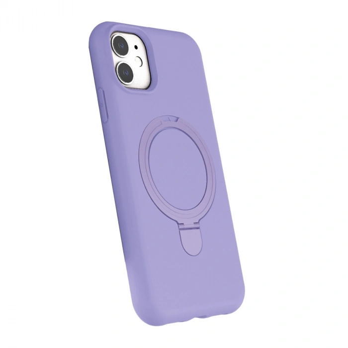 Apple İphone 11 Regal Magsafe Standlı Kapak - Lila
