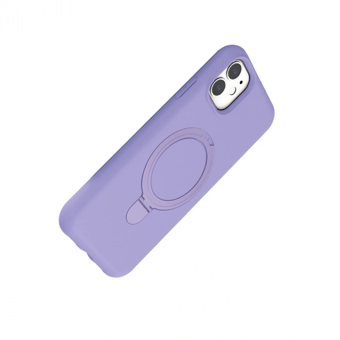 Apple İphone 11 Regal Magsafe Standlı Kapak - Lila