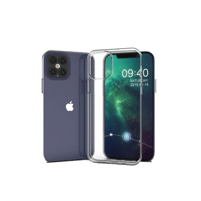 Apple İphone 12 Kılıf Lüx Şeffaf Silikon