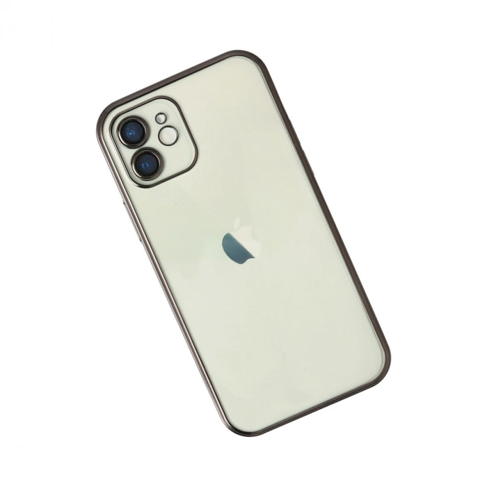 Apple İphone 12 Kılıf Razer Lensli Silikon - Siyah