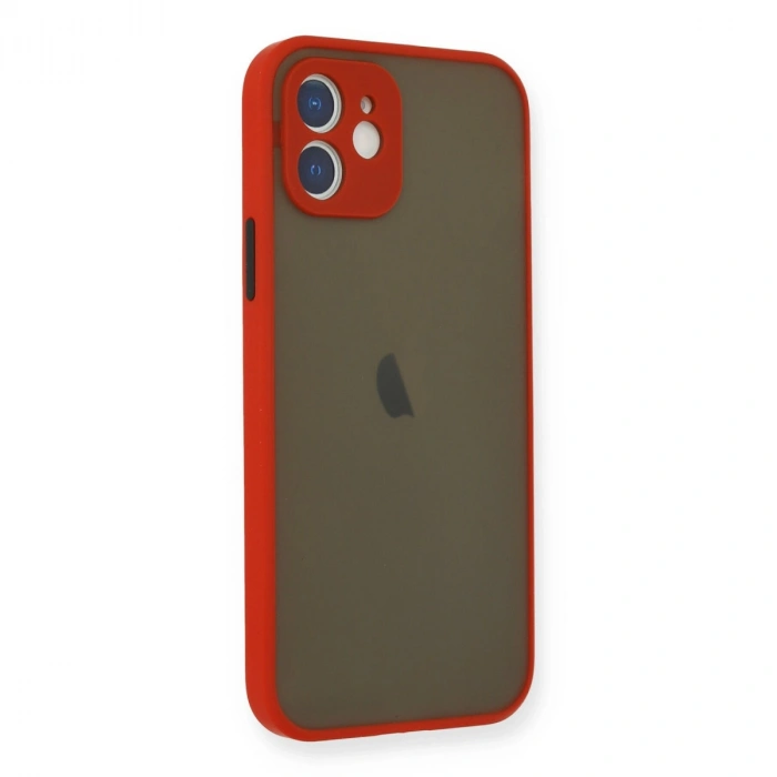 Apple İphone 12 Mini Kılıf Montreal Silikon Kapak - Kırmızı