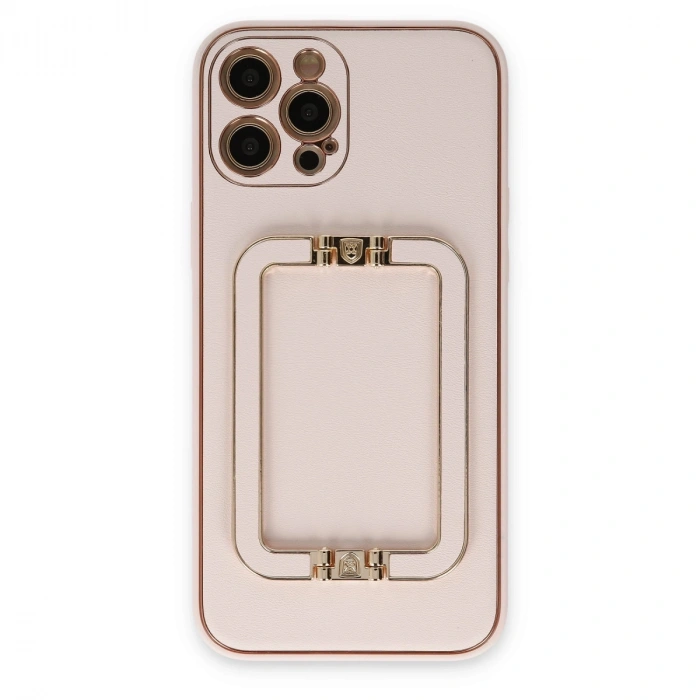 Apple İphone 12 Pro Kılıf Coco Elit Kapak - Pudra