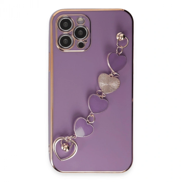 Apple İphone 12 Pro Kılıf Esila Silikon - Mor