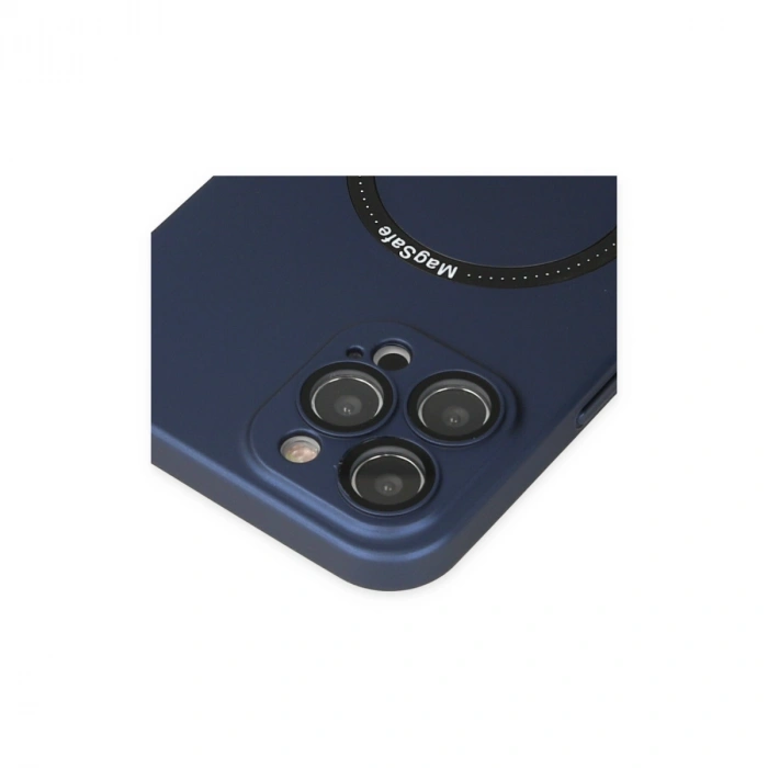 Apple İphone 12 Pro Kılıf Jack Magneticsafe Lens Silikon - Lacivert