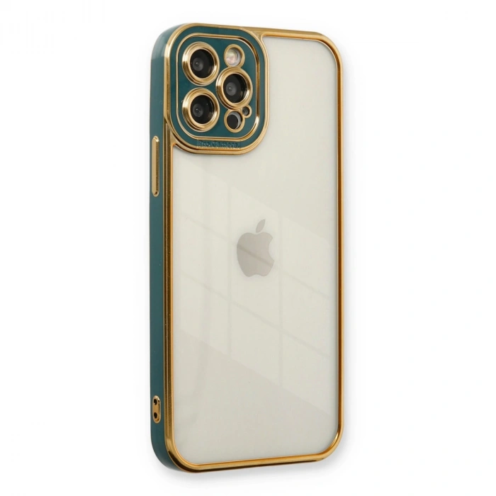 Apple İphone 12 Pro Kılıf Liva Lens Silikon - Yeşil