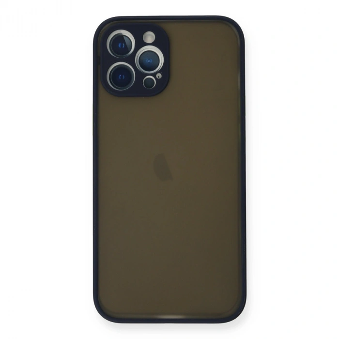 Apple İphone 12 Pro Kılıf Montreal Silikon Kapak - Lacivert