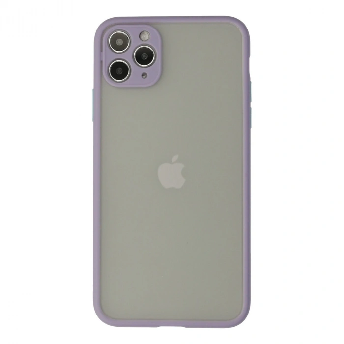 Apple İphone 12 Pro Kılıf Montreal Silikon Kapak - Mor
