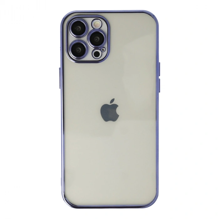 Apple İphone 12 Pro Kılıf Razer Lensli Silikon - Mor