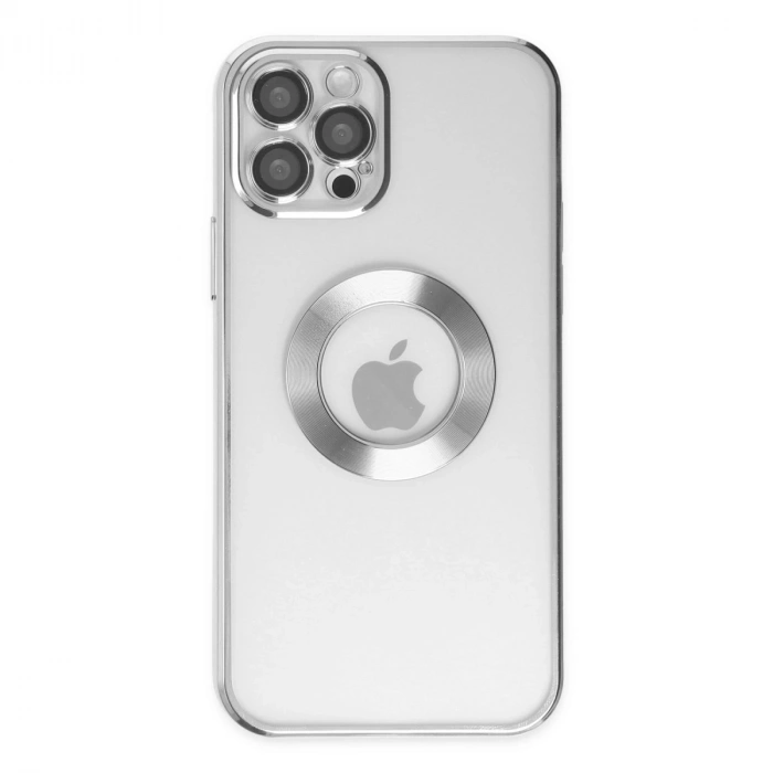 Apple İphone 12 Pro Kılıf Slot Silikon - Gümüş