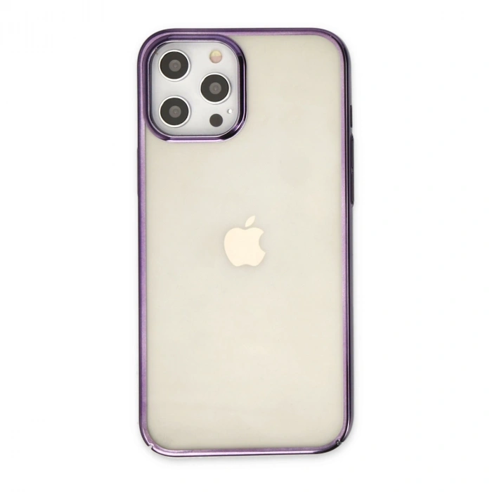 Apple İphone 12 Pro Max Kılıf Element Silikon - Mor