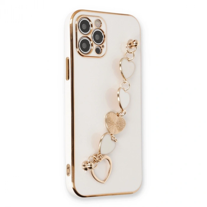 Apple İphone 12 Pro Max Kılıf Esila Silikon - Beyaz