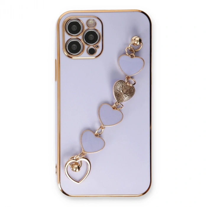 Apple İphone 12 Pro Max Kılıf Esila Silikon - Lila