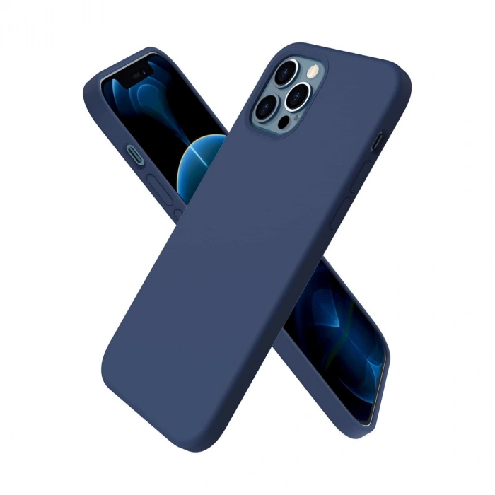 Apple İphone 12 Pro Max Kılıf First Silikon - Lacivert