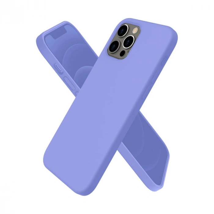 Apple İphone 12 Pro Max Kılıf First Silikon - Mor