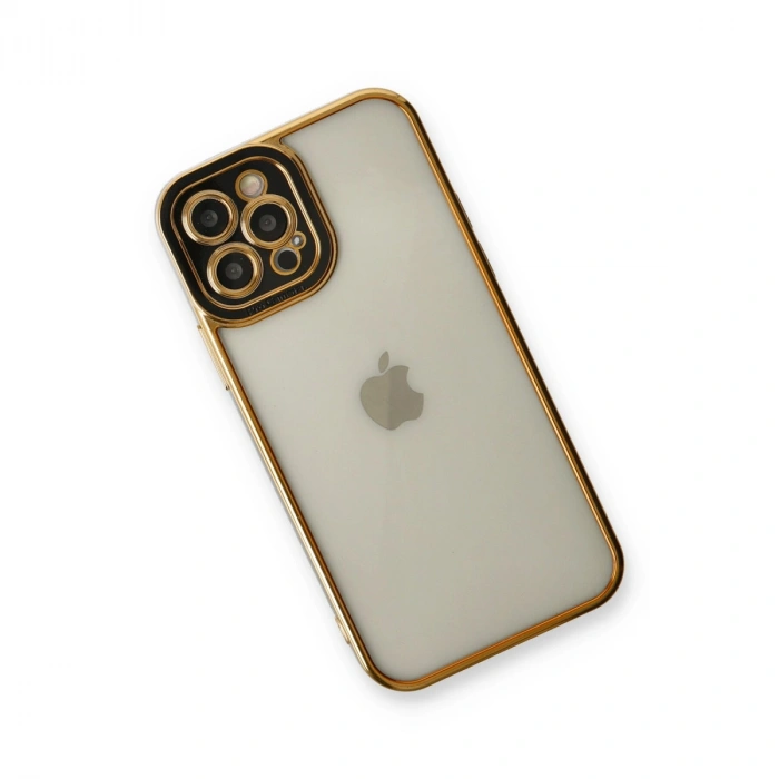 Apple İphone 12 Pro Max Kılıf Liva Lens Silikon - Siyah