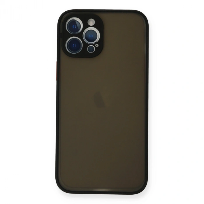 Apple İphone 12 Pro Max Kılıf Montreal Silikon Kapak - Siyah