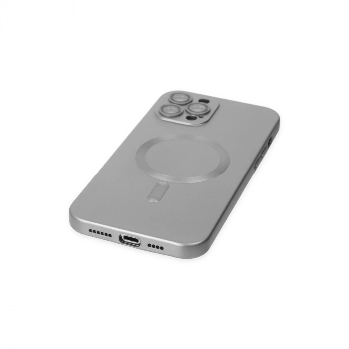 Apple İphone 12 Pro Max Kılıf Moshi Lens Magneticsafe Silikon - Gümüş