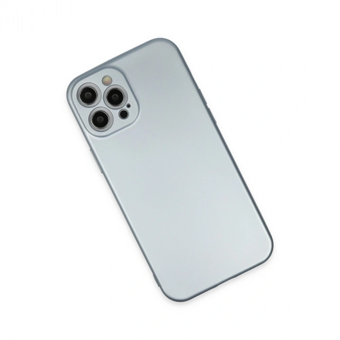 Apple İphone 12 Pro Max Kılıf Nano İçi Kadife Silikon - Sky Blue