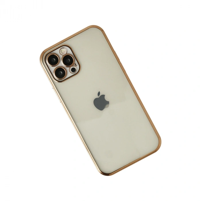 Apple İphone 12 Pro Max Kılıf Razer Lensli Silikon - Gold
