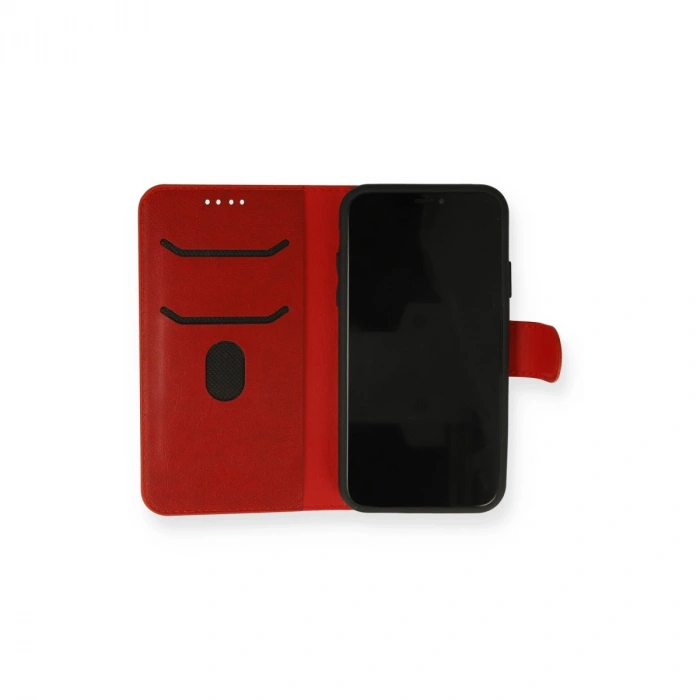 Apple İphone 13 Mini Kılıf Trend S Plus Kapaklı Kılıf - Kırmızı