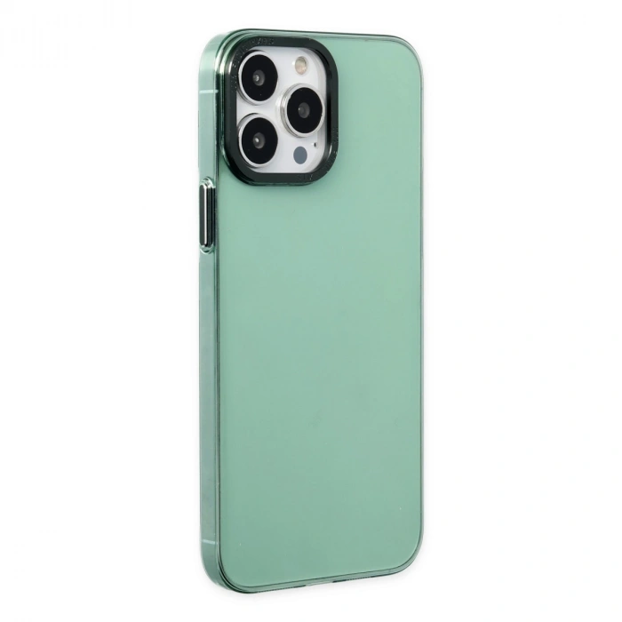 Apple İphone 13 Pro Kılıf Anka Pc Sert Metal Kapak - Yeşil