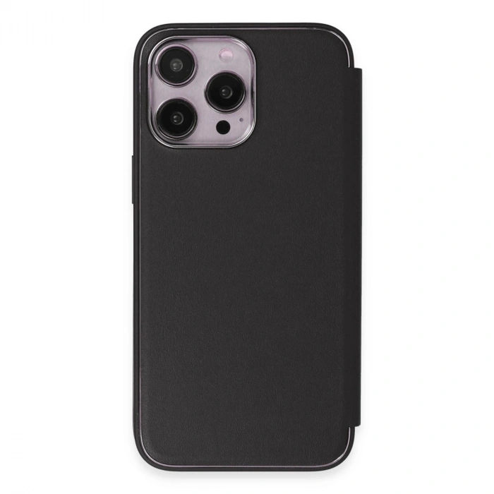 Apple İphone 13 Pro Kılıf Dolpin Kapaklı - Siyah