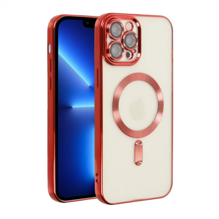 Apple İphone 13 Pro Kılıf Kross Magneticsafe Kapak - Kırmızı