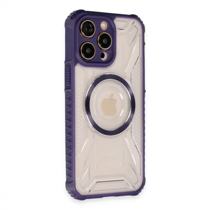 Apple İphone 13 Pro Kılıf Prag Magneticsafe Kapak - Derin Mor